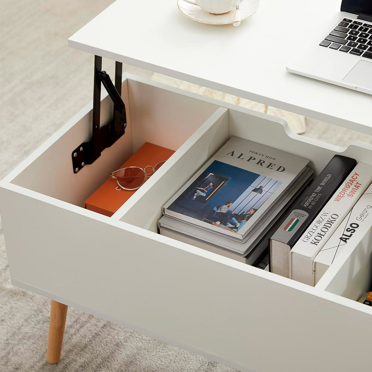 Mesa de centro elevable