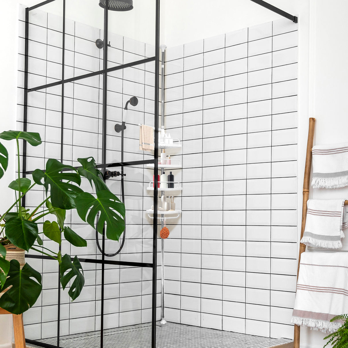 Estantería Telescópica Ducha Baño 213 a 273 cm