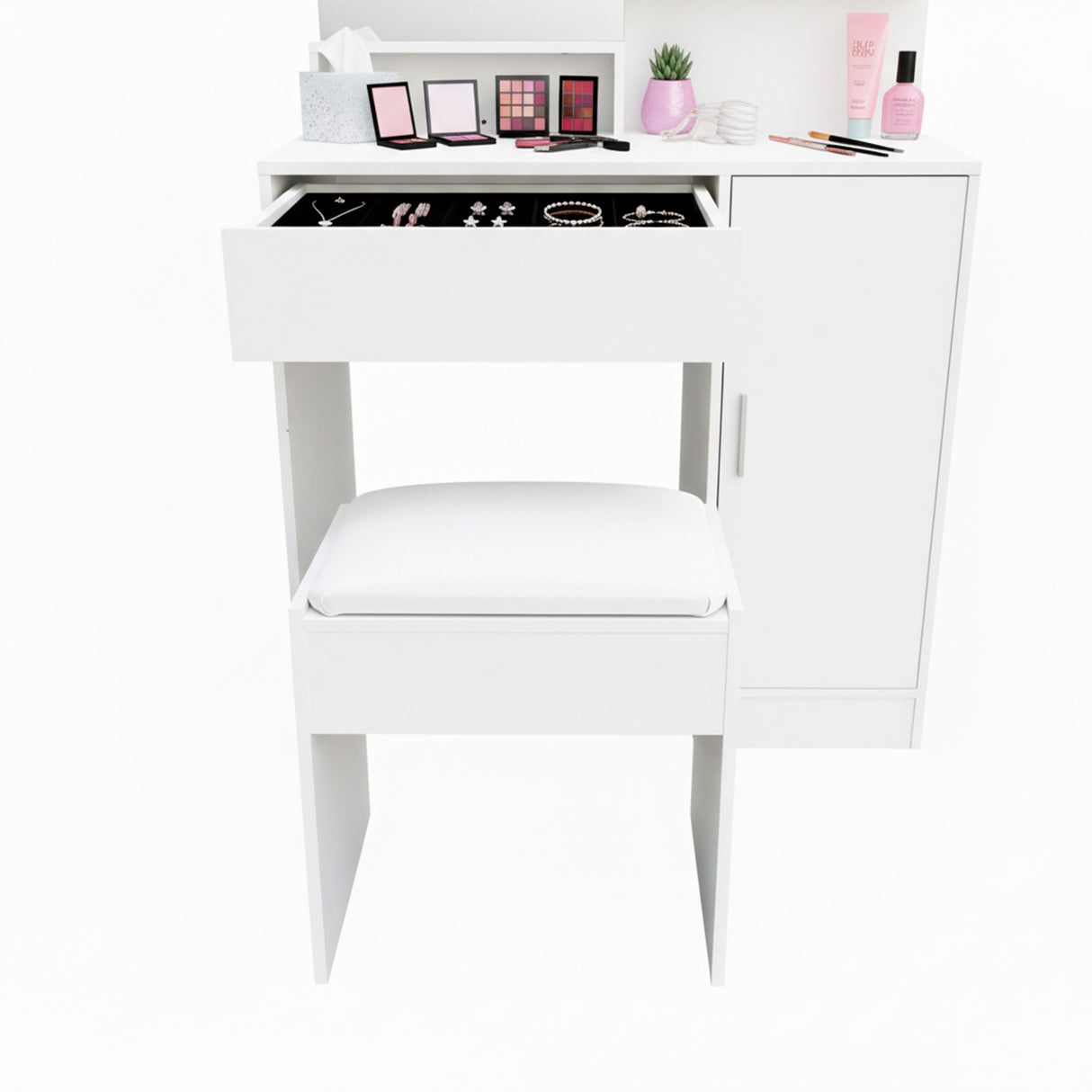 Tocador con Espejo 80x40x132 cm