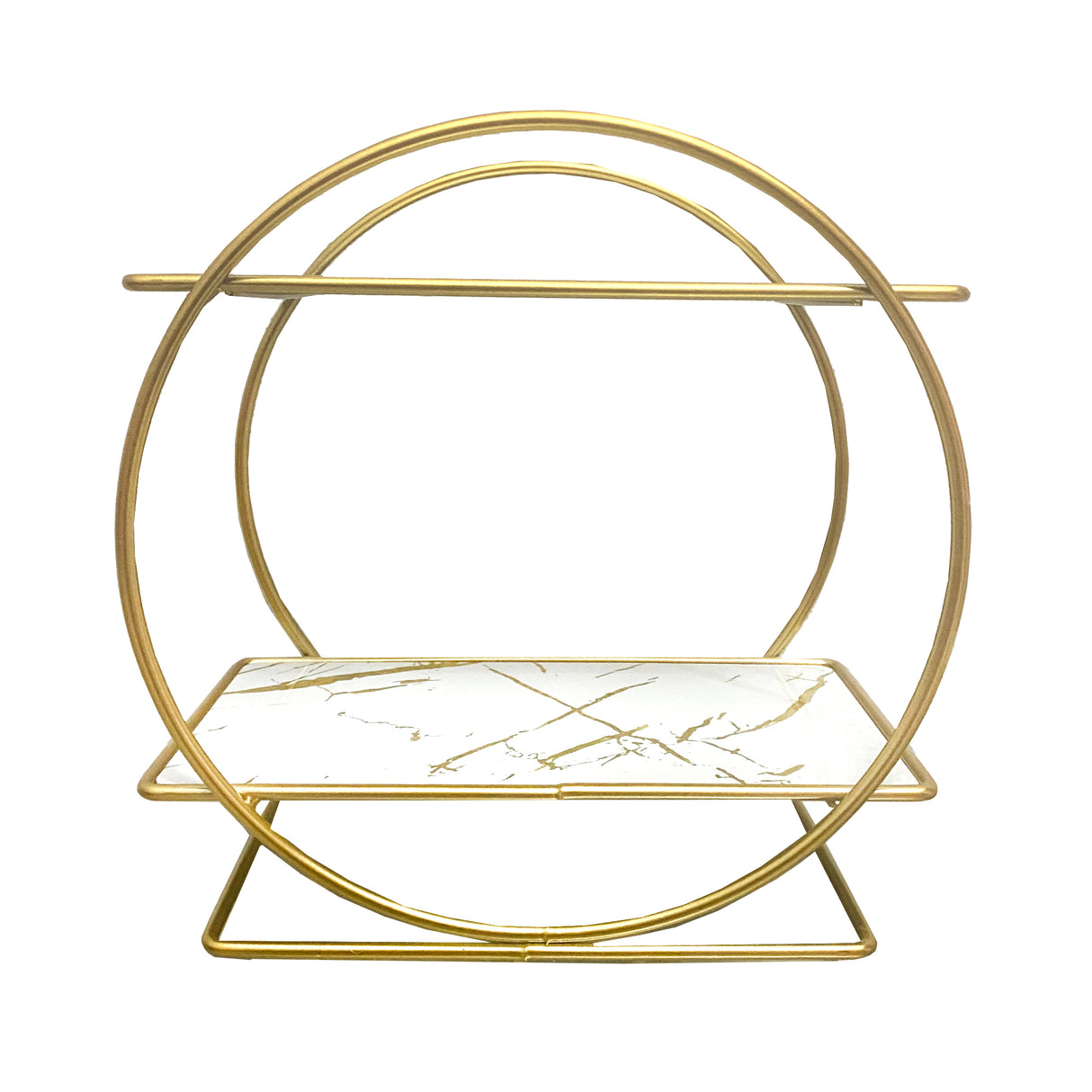Estantería Organizadora de Maquillaje de Metal con Diseño Circular