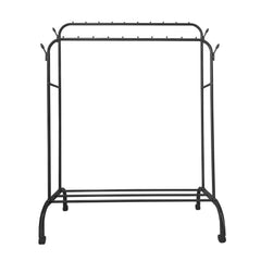 Perchero Burro Premium Maxi 1 Stand Nyana Home 152x110x56cm, 2 barras para colgar, 4 ganchos laterales, 1 balda inferior - Nyana Store