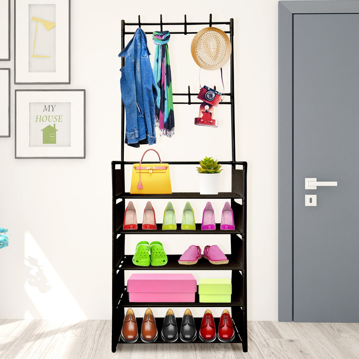 Recibidor Perchero de Entrada 5 Alturas Plus - Nyana Store