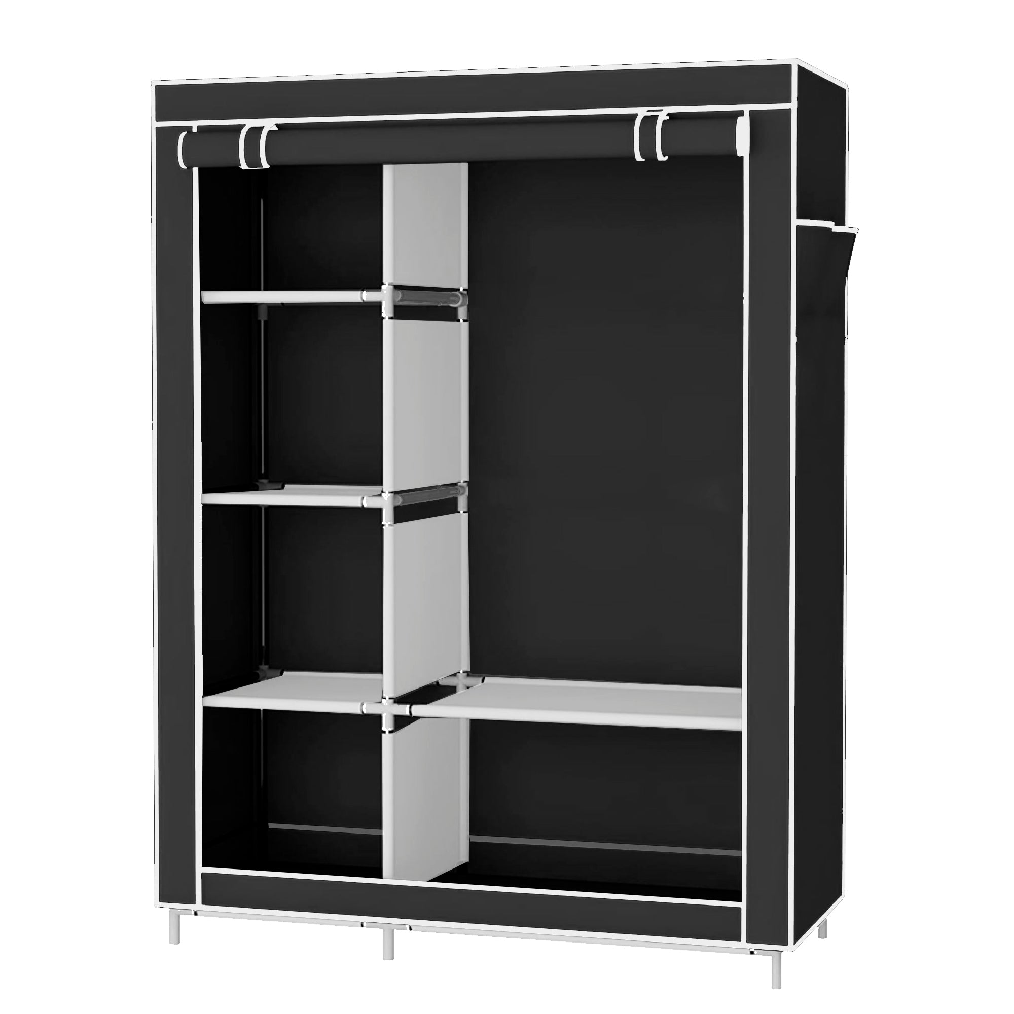 Armario Vestidor Tela Con Bolsillos Laterales 170x105x45 Cm