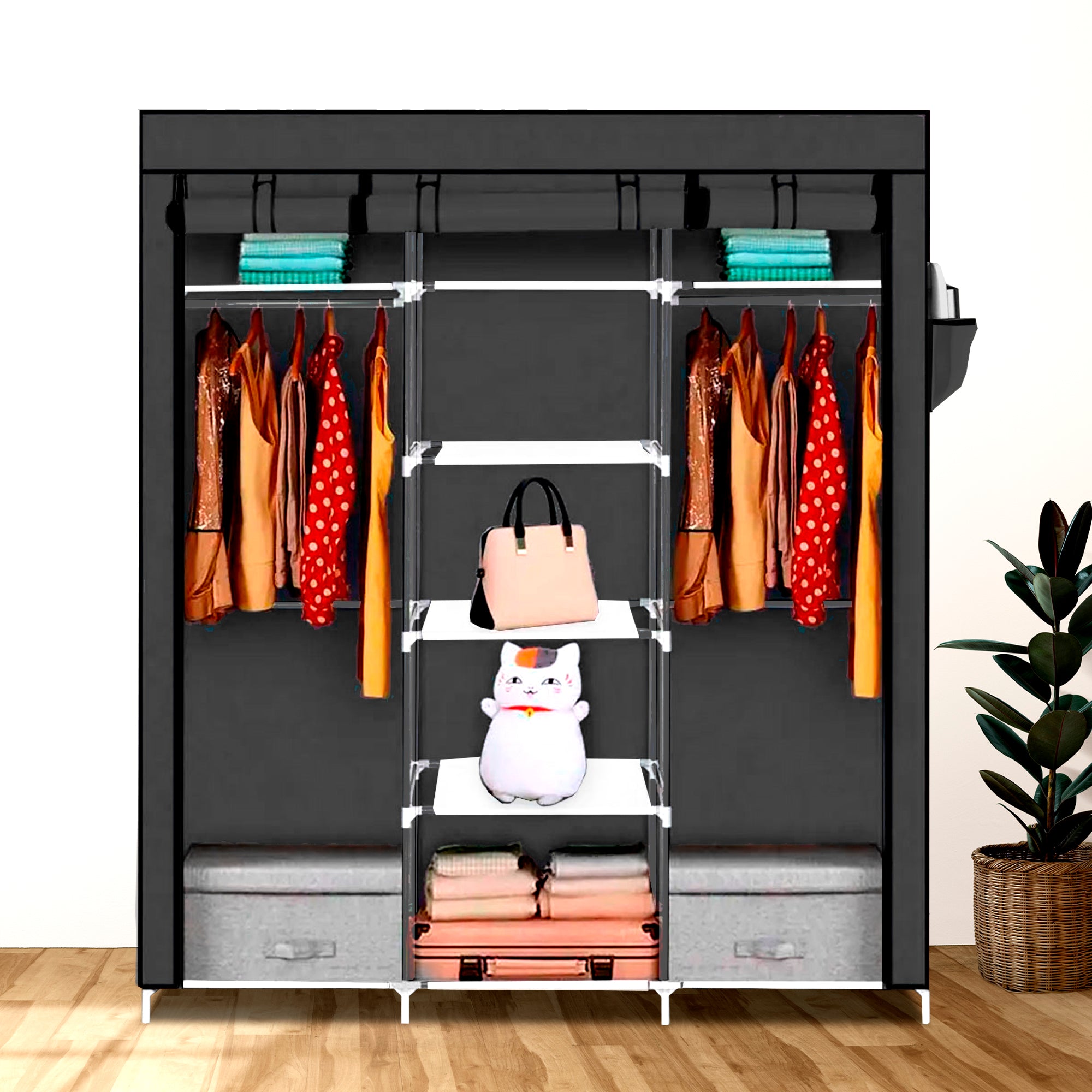 Armario Vestidor de Tela 170x150x45 cm