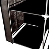 Armario Vestidor de Tela Nyana Home 170x130x45cm, 2 puertas, 9 huecos, 1 ropero