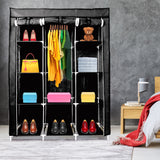 Armario Vestidor de Tela Nyana Home 170x130x45cm, 2 puertas, 9 huecos, 1 ropero