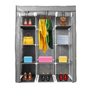 Armario Vestidor de Tela Nyana Home 170x130x45cm, 2 puertas, 9 huecos, 1 ropero