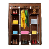 Armario Vestidor de Tela Nyana Home 170x130x45cm, 2 puertas, 9 huecos, 1 ropero