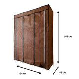 Armario Vestidor de Tela Nyana Home 170x130x45cm, 2 puertas, 9 huecos, 1 ropero