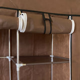 Armario Vestidor de Tela Nyana Home 170x130x45cm, 2 puertas, 9 huecos, 1 ropero