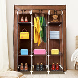 Armario Vestidor de Tela Nyana Home 170x130x45cm, 2 puertas, 9 huecos, 1 ropero