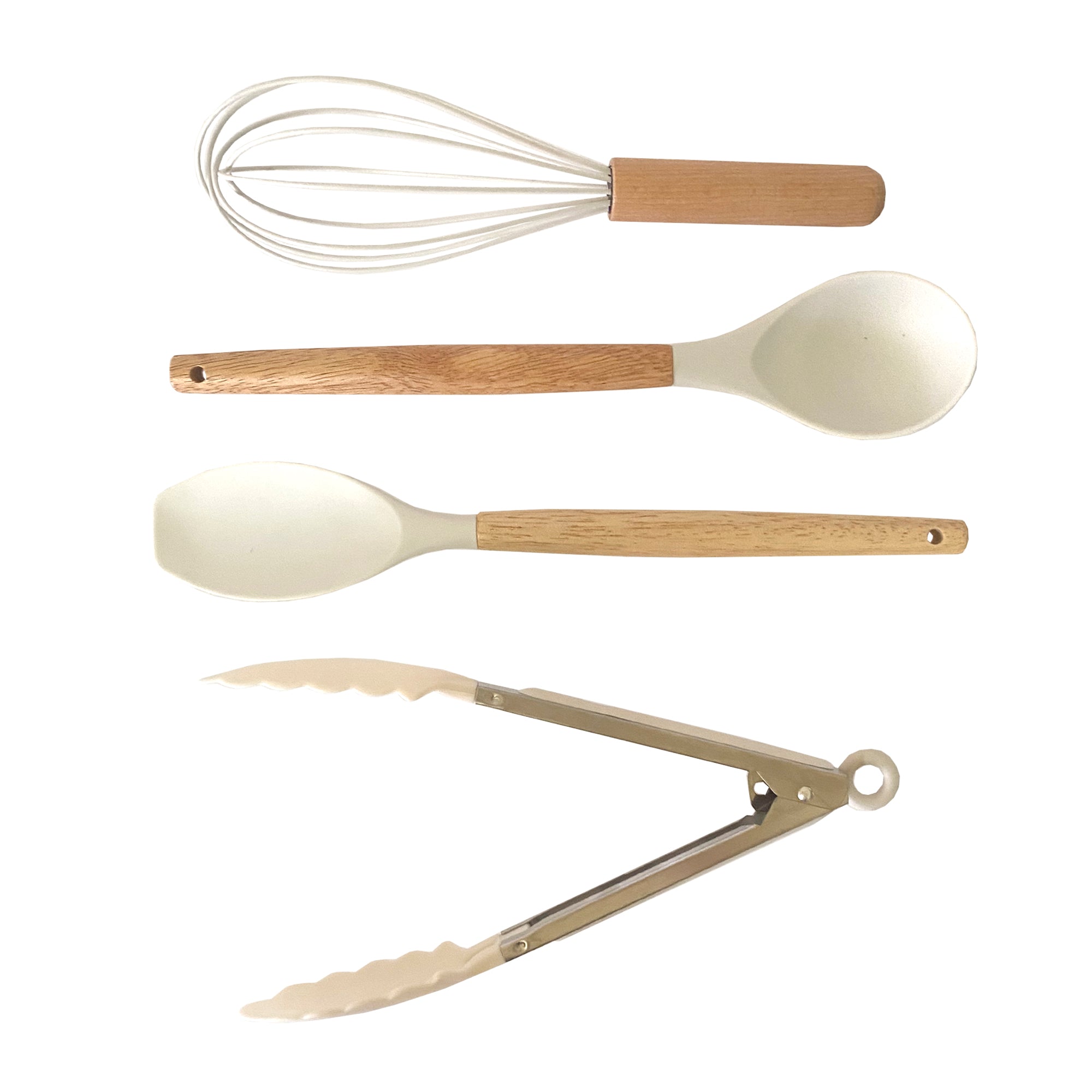 Set de Utensilios de Silicona y Madera 19 Piezas Nyana Home con Cuchillos y Tabla de Cortar