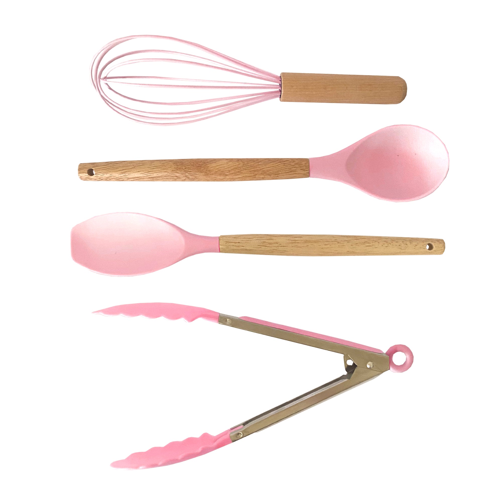 Set de Utensilios de Silicona y Madera 19 Piezas Nyana Home con Cuchillos y Tabla de Cortar