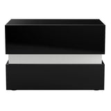 Mesita de noche moderna con luz LED