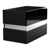 Mesita de noche moderna con luz LED