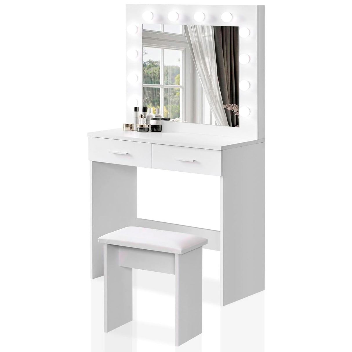 Tocador con espejo y luces LED