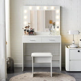 Tocador con espejo y luces LED