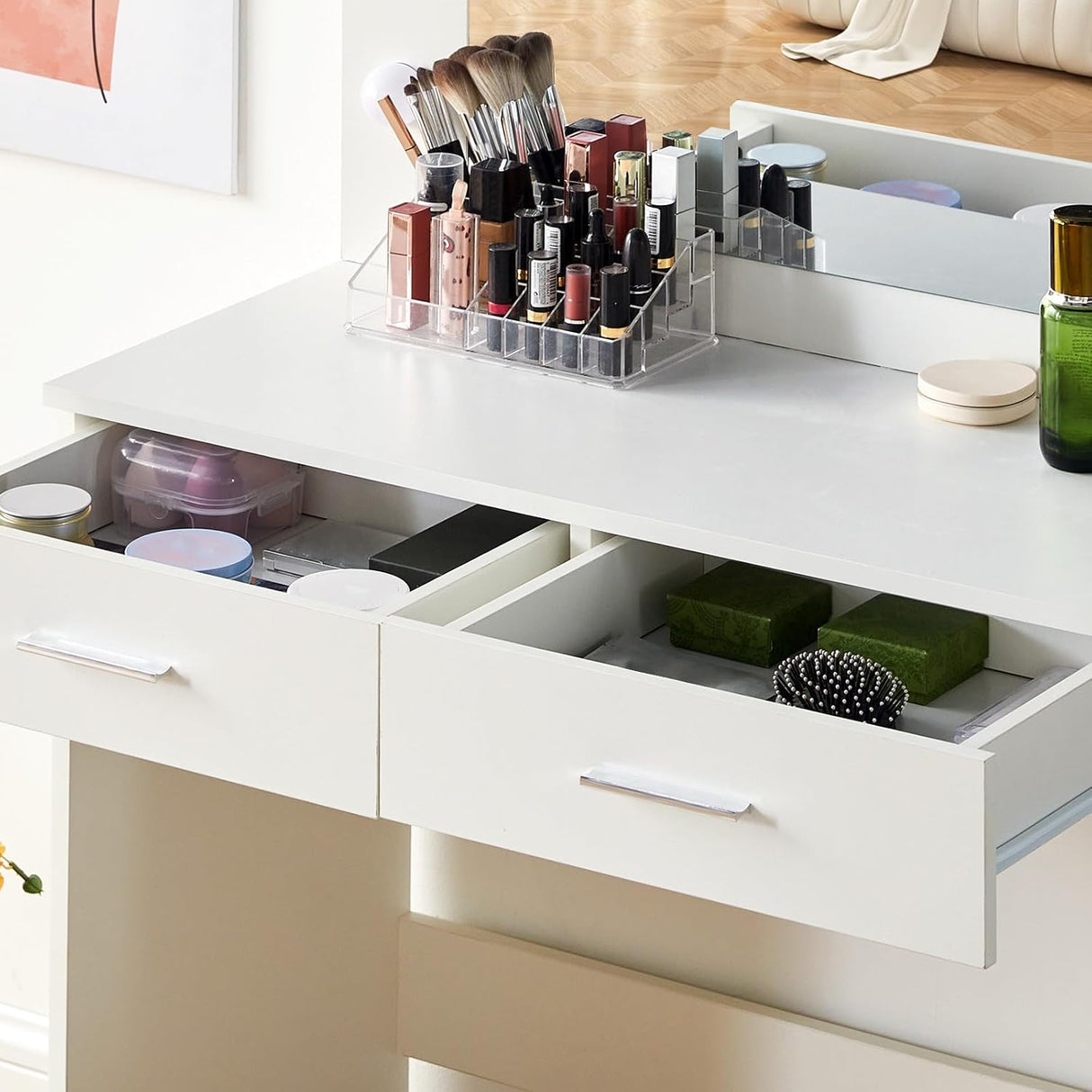 Tocador con espejo y luces LED