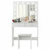 Tocador con espejo y luces LED