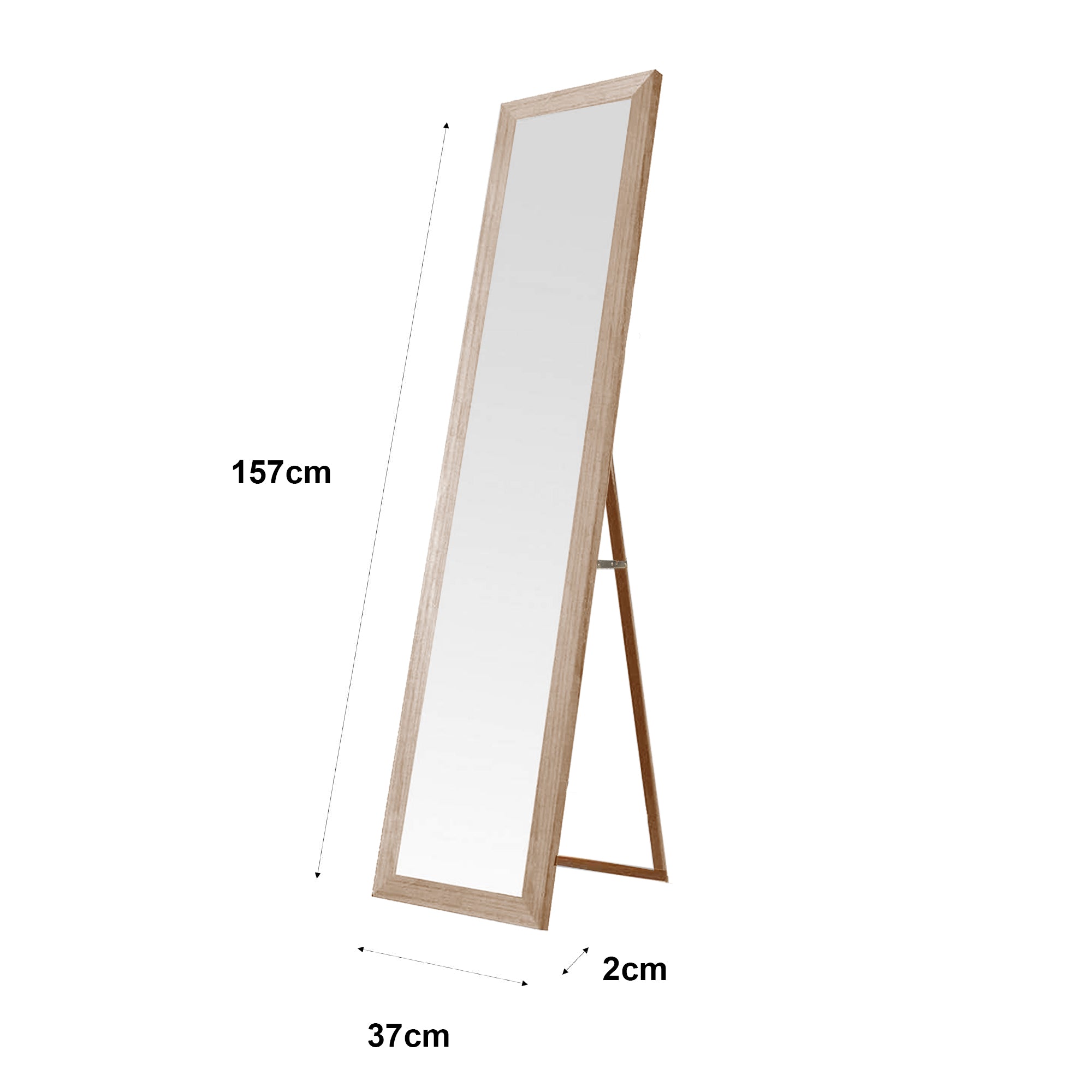 Espejo de Pie Nórdico en Madera 157x37 cm