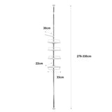 Estantería Telescópica Ducha Baño 276 a 330 cm