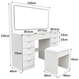 Tocador Maquille con espejo LED