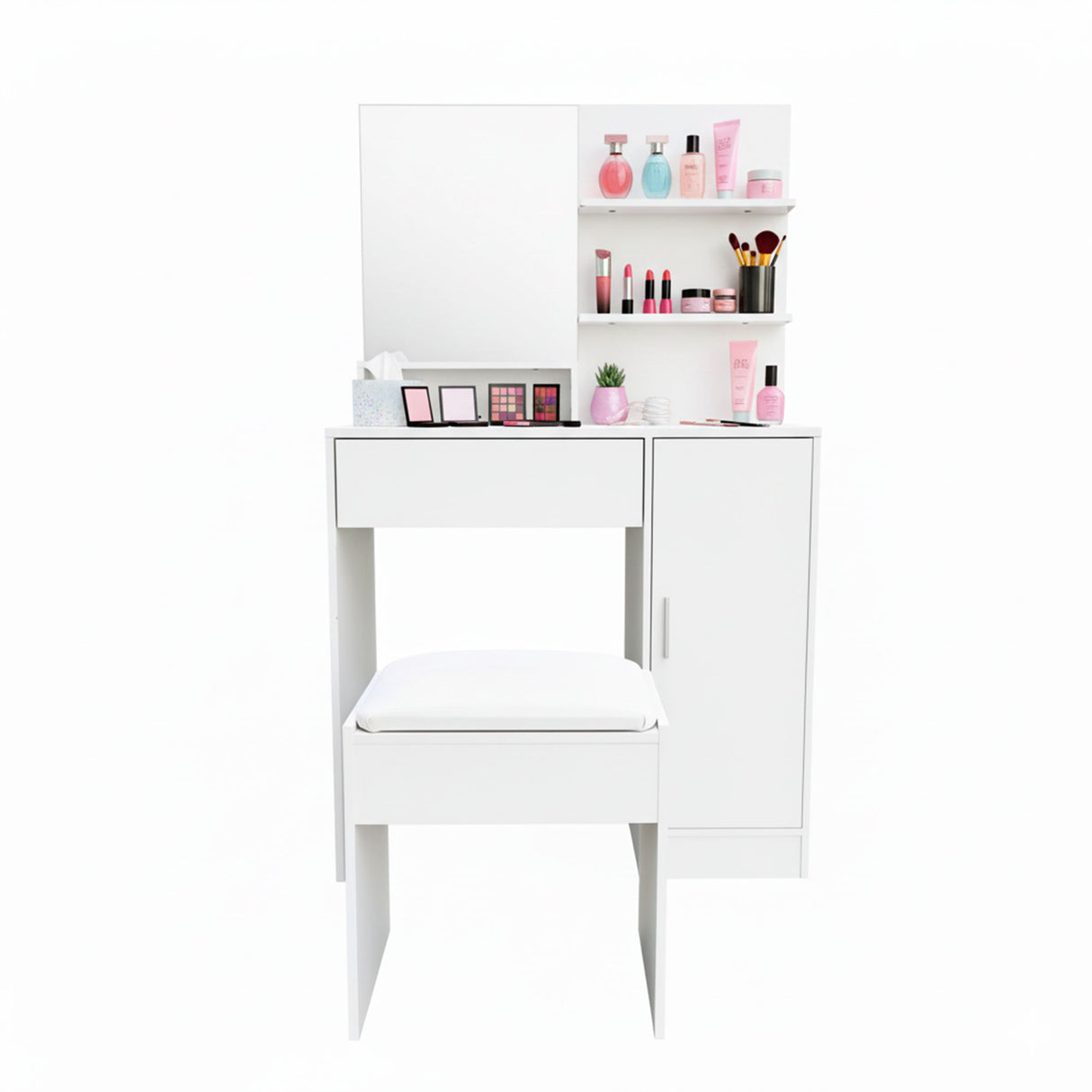 Tocador con Espejo 80x40x132 cm