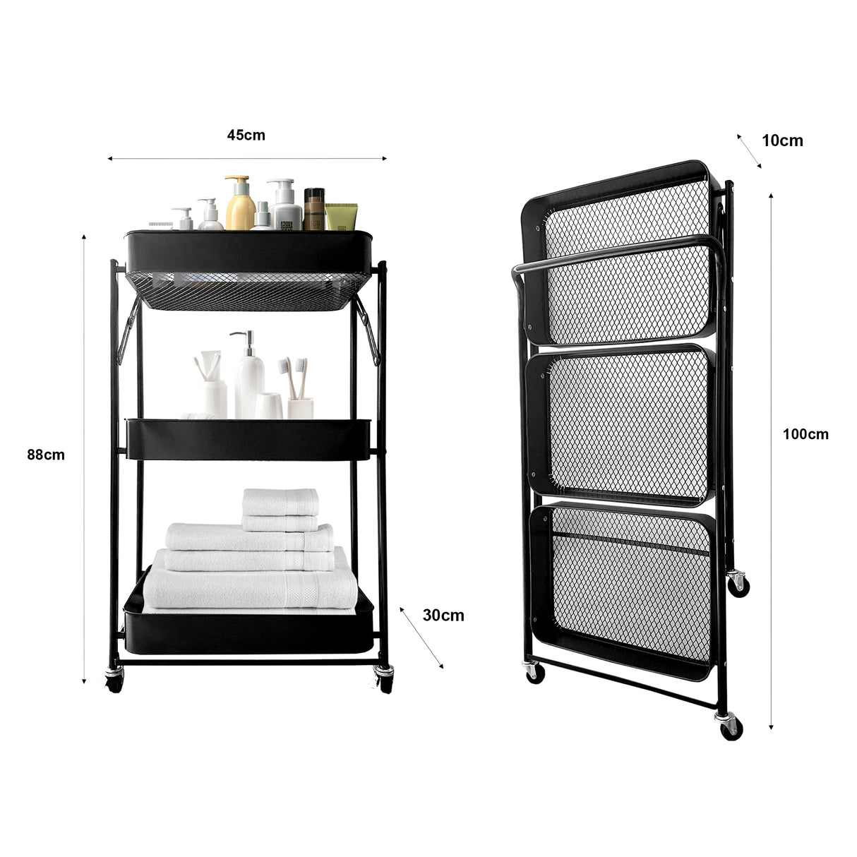 Carrito Almacenamiento Plegable