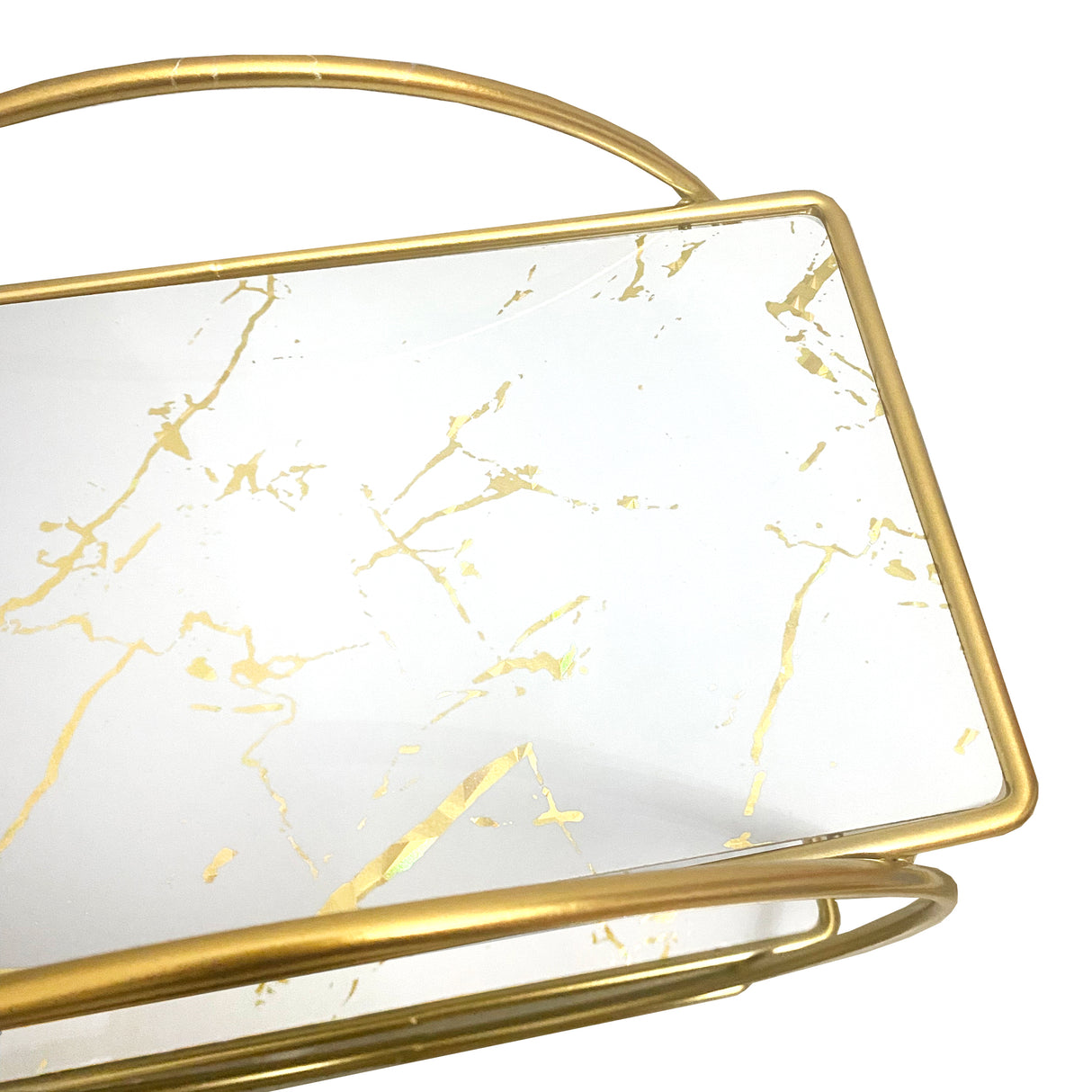Estantería Organizadora de Maquillaje de Metal con Diseño Circular