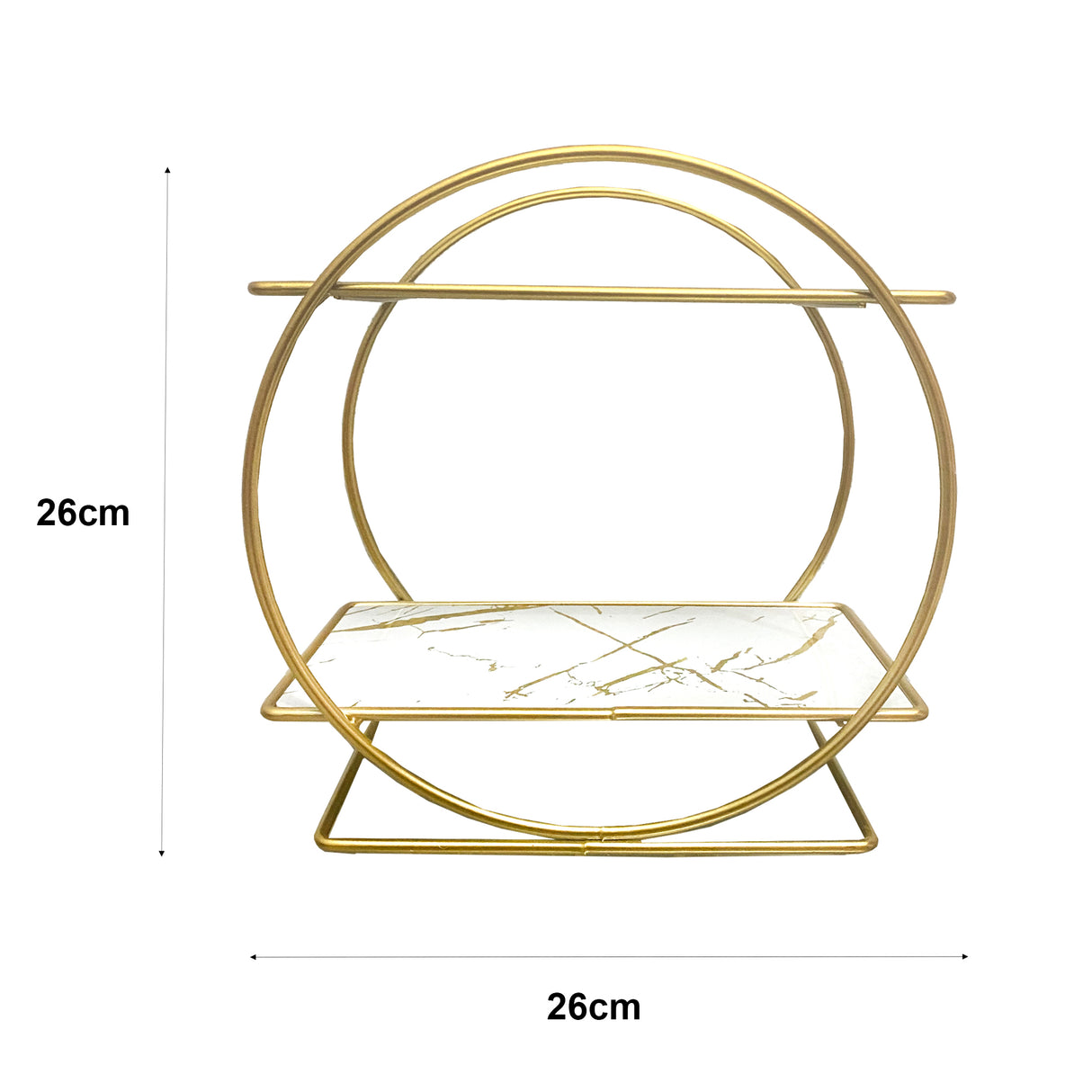 Estantería Organizadora de Maquillaje de Metal con Diseño Circular