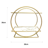 Estantería Organizadora de Maquillaje de Metal con Diseño Circular