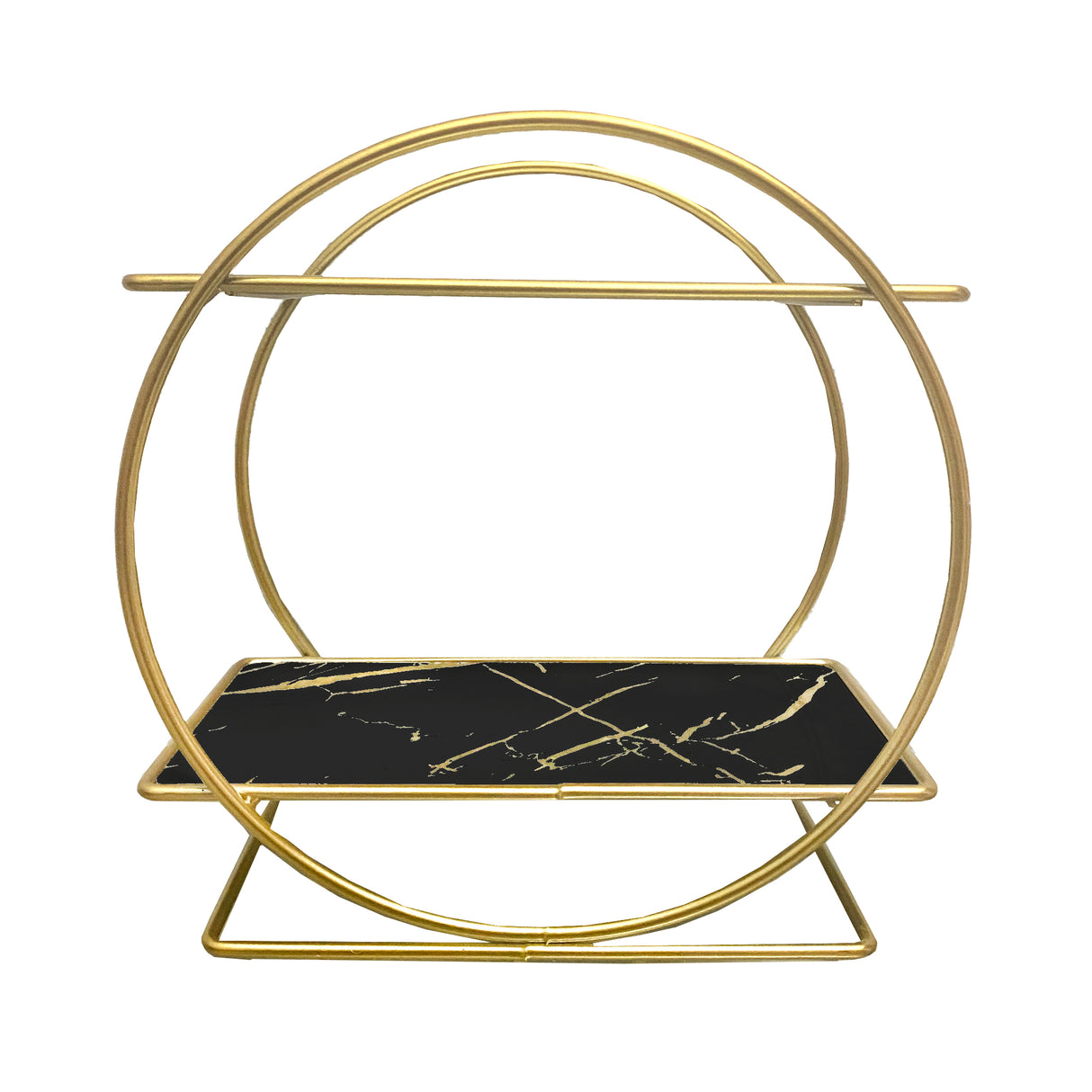 Estantería Organizadora de Maquillaje de Metal con Diseño Circular