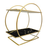 Estantería Organizadora de Maquillaje de Metal con Diseño Circular