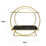 Estantería Organizadora de Maquillaje de Metal con Diseño Circular