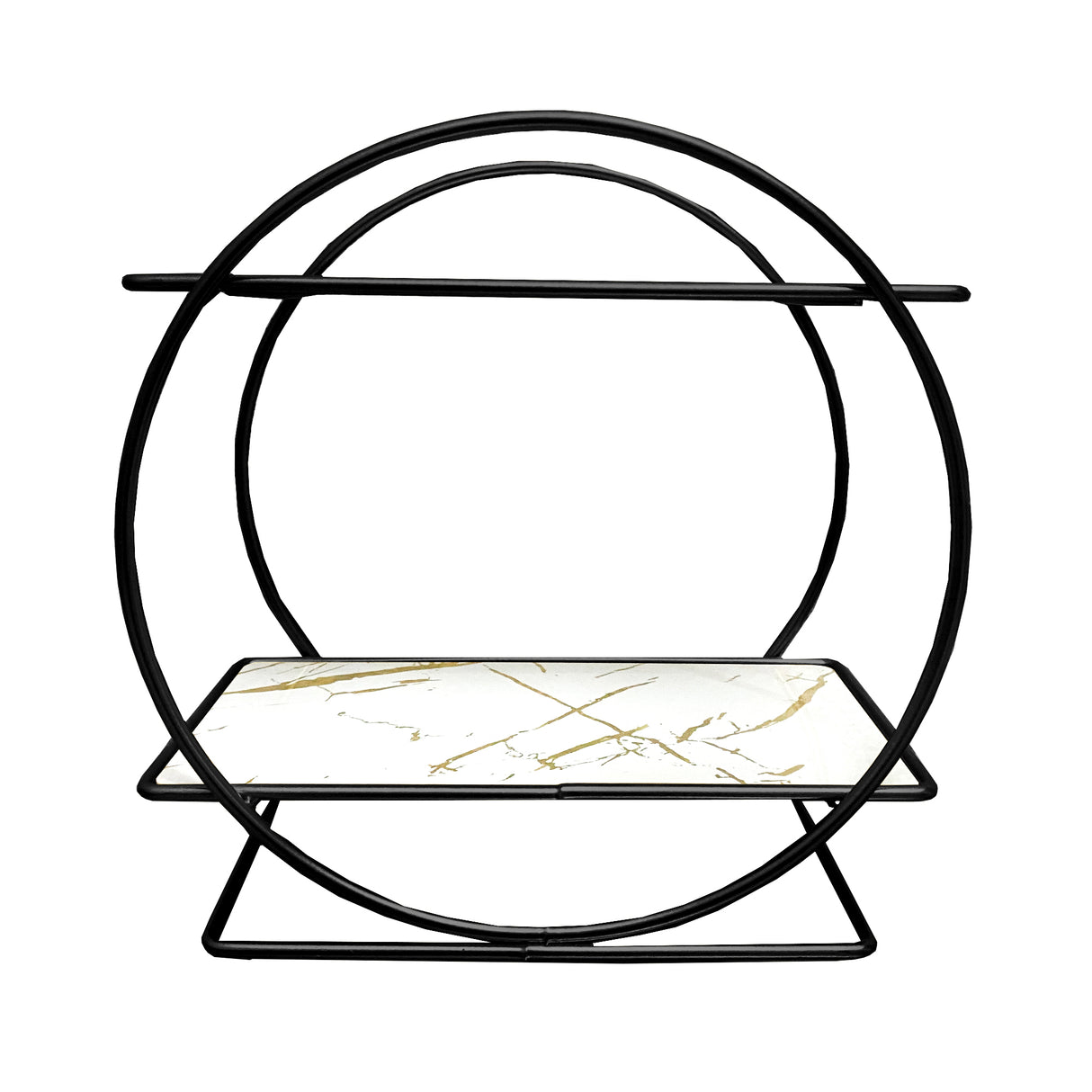 Estantería Organizadora de Maquillaje de Metal con Diseño Circular
