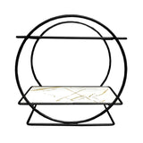 Estantería Organizadora de Maquillaje de Metal con Diseño Circular