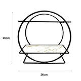 Estantería Organizadora de Maquillaje de Metal con Diseño Circular