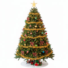 Árbol Navidad Verde Frondoso con Base Antideslizante y Ramas Densas