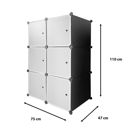 Armario Vestidor Cube Personalizable Boxed Basic Nyana Home 6 Cubos/Puertas 110x75x47cm - Nyana Store