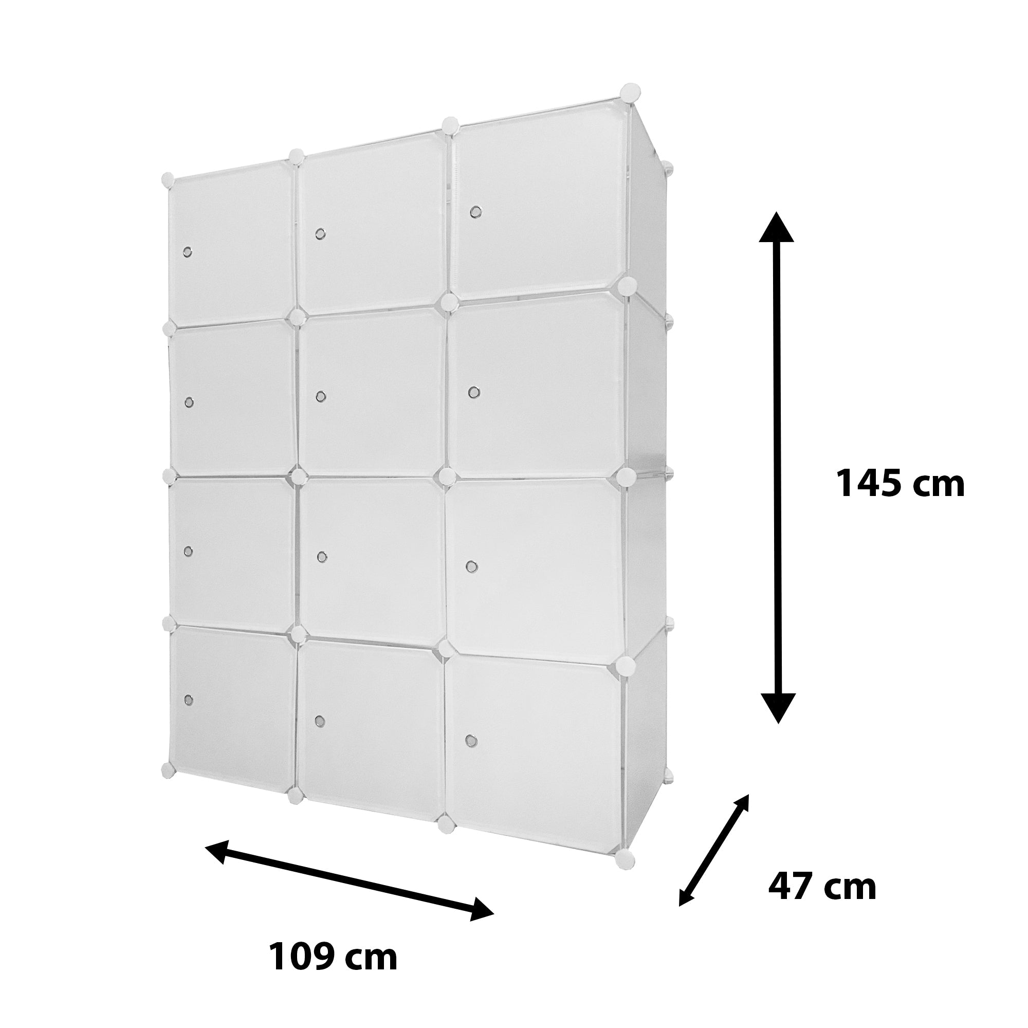 Armario Vestidor Cube Personalizable Boxed Elite Nyana Home 12 Cubos/Puertas 147x111x47cm - Nyana Store