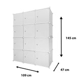 Armario Vestidor Cube Personalizable Boxed Elite Nyana Home 12 Cubos/Puertas 147x111x47cm - Nyana Store