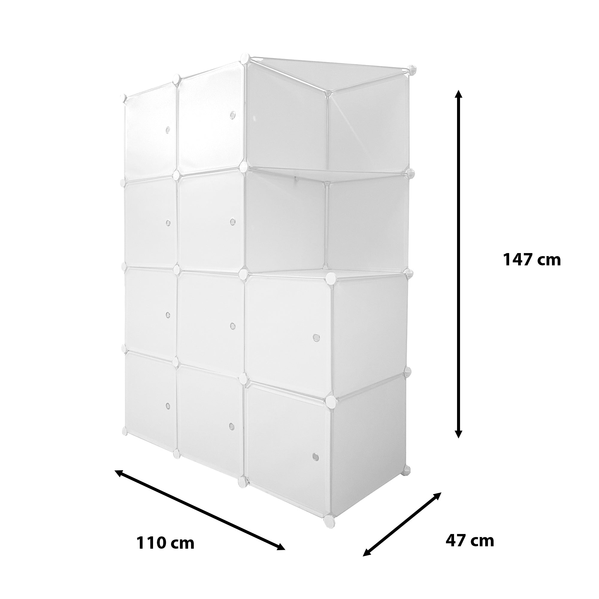 Armario Vestidor Cube Personalizable Boxed Nyana Home 10 Cubos/Puertas 2 esquineras 147x110x47cm - Nyana Store