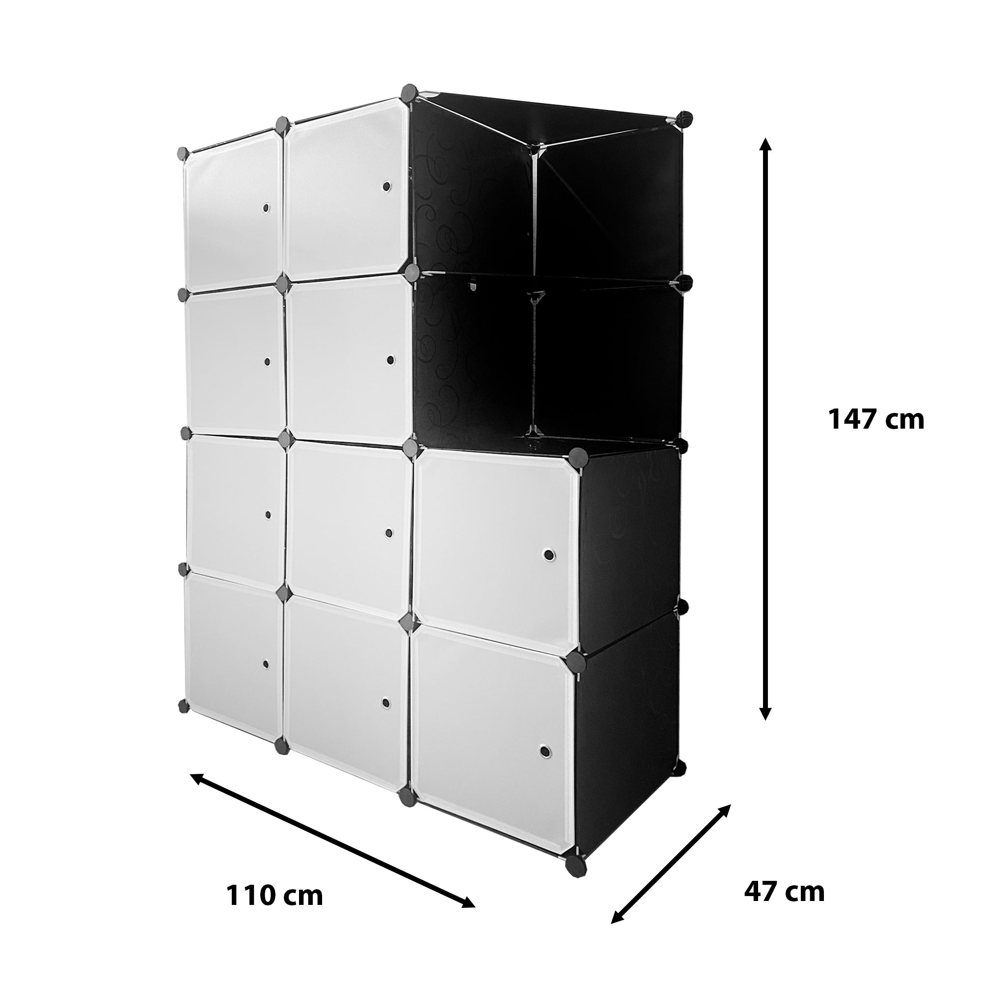 Armario Vestidor Cube Personalizable Boxed Nyana Home 10 Cubos/Puertas 2 esquineras 147x110x47cm - Nyana Store