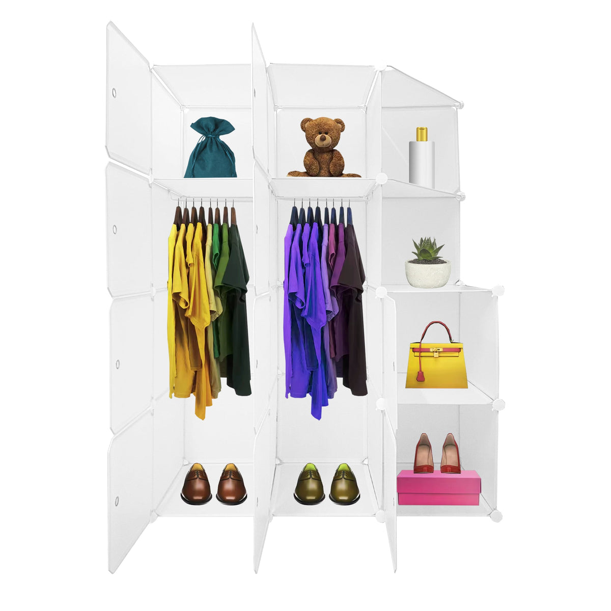 Armario Vestidor Cube Personalizable Boxed Nyana Home 10 Cubos/Puertas 2 esquineras 147x110x47cm - Nyana Store