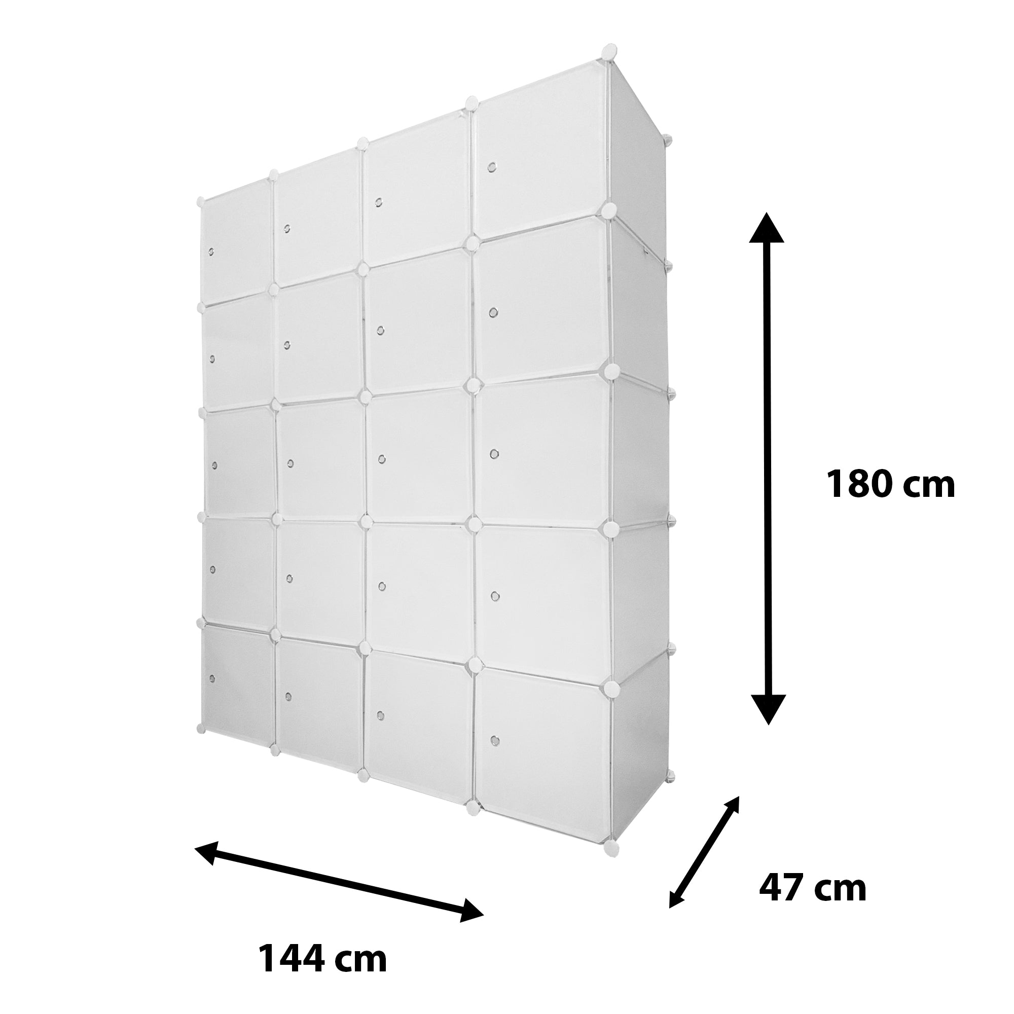 Armario Vestidor Cube Personalizable Boxed Premium Nyana Home 20 Cubos/Puertas 183x147x47cm - Nyana Store