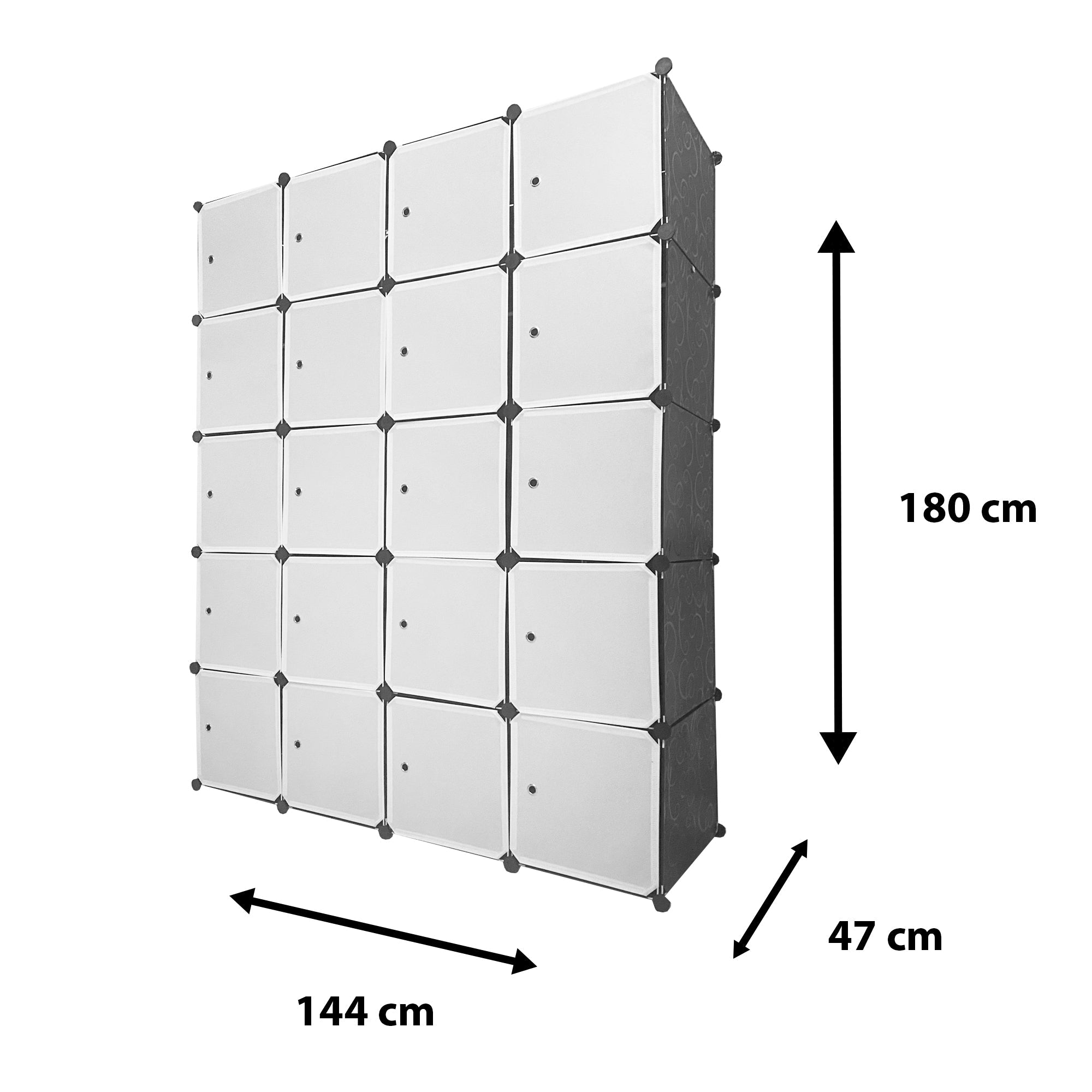 Armario Vestidor Cube Personalizable Boxed Premium Nyana Home 20 Cubos/Puertas 183x147x47cm - Nyana Store