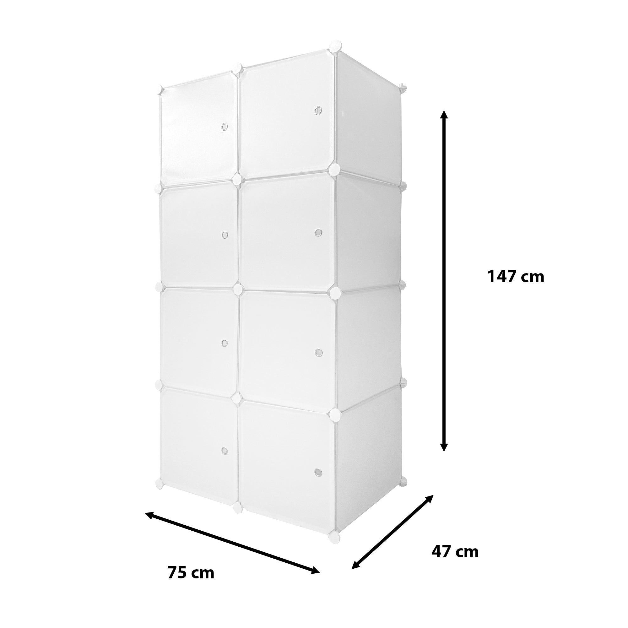 Armario Vestidor Cube Personalizable Boxed Simply Nyana Home 8 Cubos/Puertas 147x75x47cm - Nyana Store