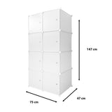 Armario Vestidor Cube Personalizable Boxed Simply Nyana Home 8 Cubos/Puertas 147x75x47cm - Nyana Store
