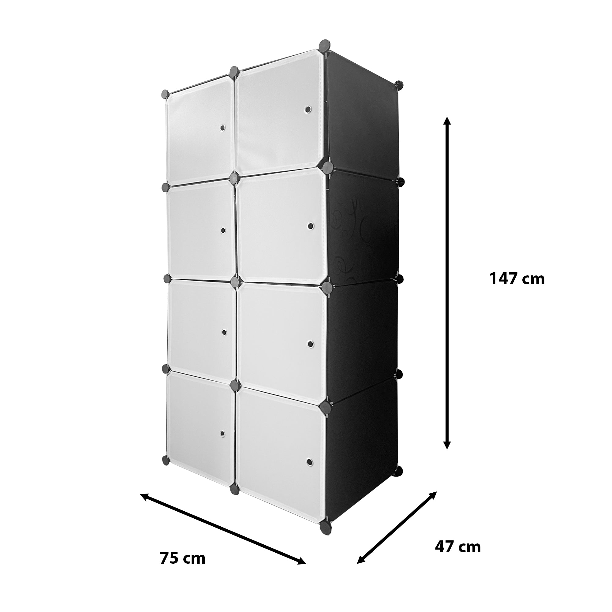 Armario Vestidor Cube Personalizable Boxed Simply Nyana Home 8 Cubos/Puertas 147x75x47cm - Nyana Store