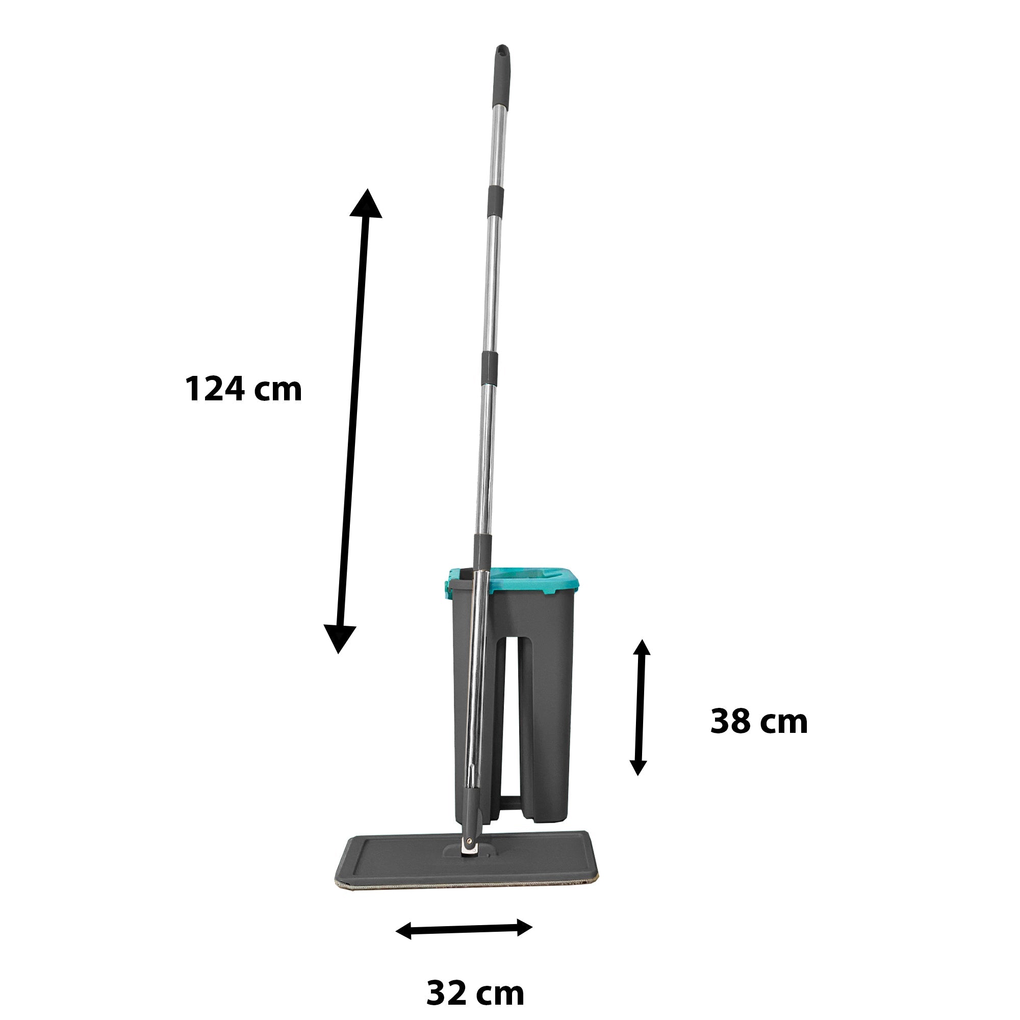 Fregona Mopa Extraplana con cubo escurridor y Mopas de microfribra. - Nyana Store